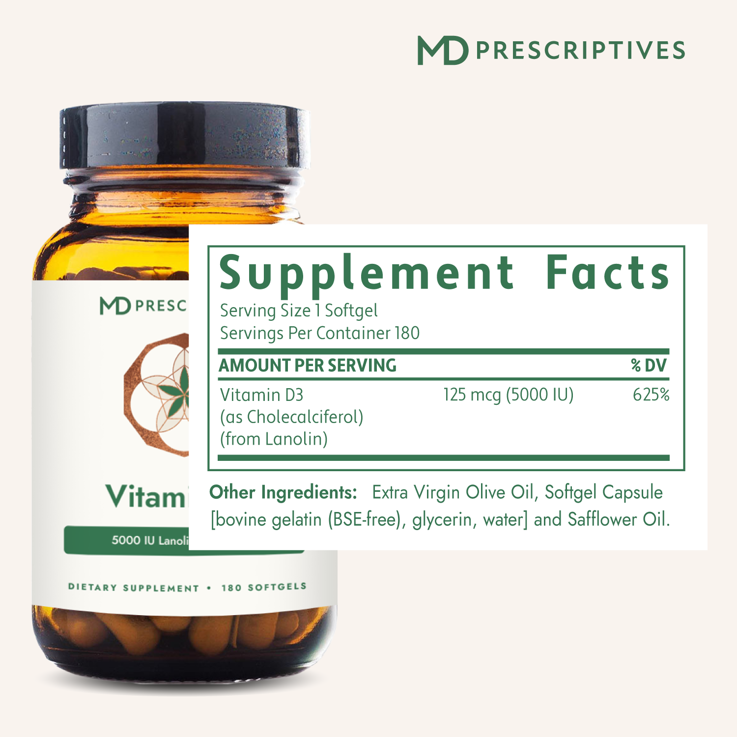 Vitamin D3 180 Softgels