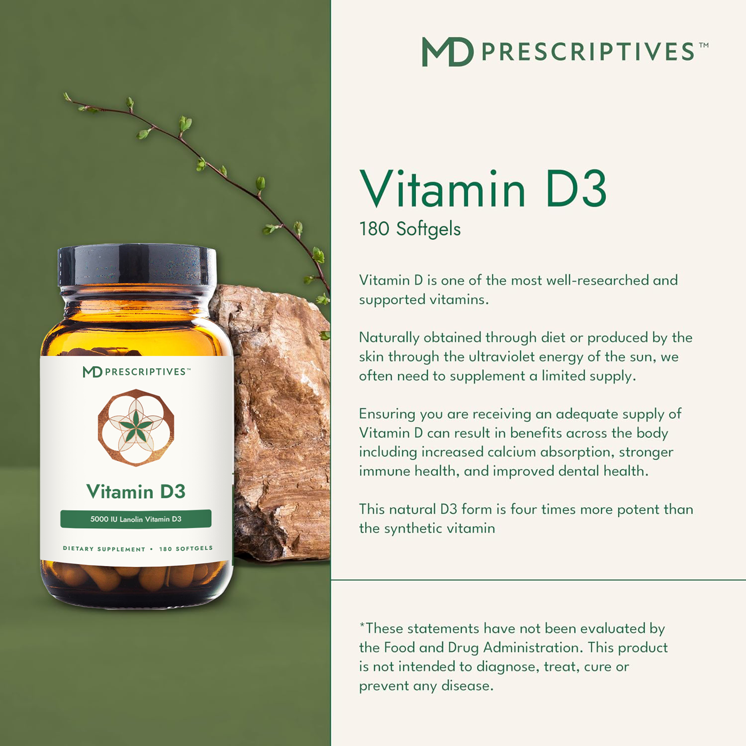 Vitamin D3 180 Softgels